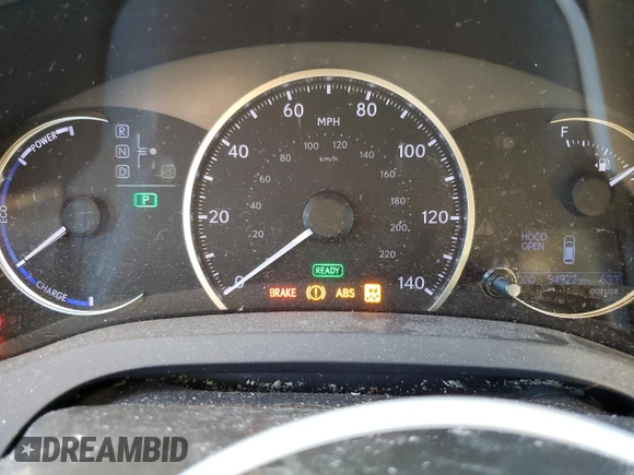2015 Lexus CT 200h with VIN JTHKD5BH4F2213557, listed as a Copart auction lot 57126575 with 94,922 mi miles and Salvage title. Bid and sale history available at DreamBid. Image 9.