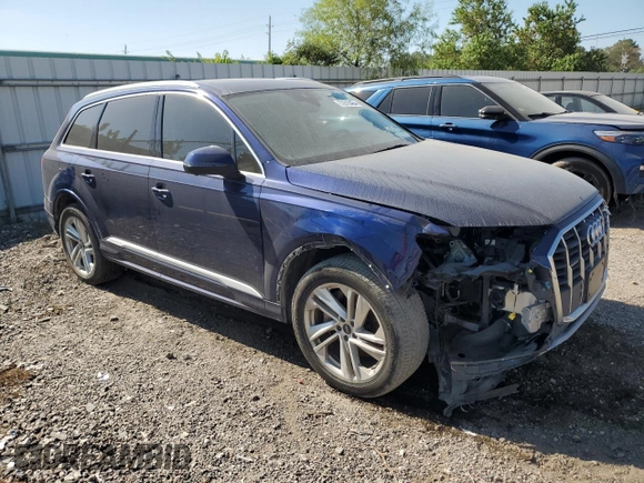2021 Audi Q7 Premium Plus with VIN WA1LJAF74MD023455, listed as a Copart auction lot 72613464 with 56,968 mi miles and Salvage title. Bid and sale history available at DreamBid. Image 4.