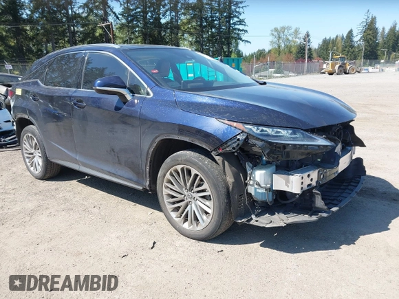 2020 Lexus RX with VIN 2T2JZMDA2LC223392, listed as a IAAI auction lot 42028542 with 55,739 mi miles. Bid and sale history available at carsss.com. Image 1.