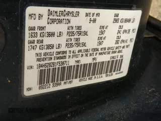 2001 Dodge Durango with VIN 1B4HS28Z81F530711, listed as a IAAI auction lot 41722113 with 187,552 mi miles and . Bid and sale history available at carsss.com. Image 9.