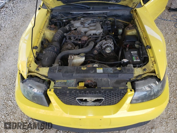 2003 Ford Mustang Deluxe z VIN 1FAFP44483F400695, wystawiony jako Copart lot #53449245 z przebiegiem 163 368 mil mil oraz Szkoda całkowita • Salvage title. Historia ofert i sprzedaży dostępna na DreamBid. Obrazek 11.