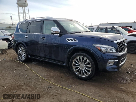 2015 Infiniti QX80 z VIN JN8AZ2NE3F9086651, wystawiony jako Copart lot #54015875 z przebiegiem 137 015 mil mil oraz Szkoda całkowita • Salvage title. Historia ofert i sprzedaży dostępna na DreamBid. Obrazek 4.