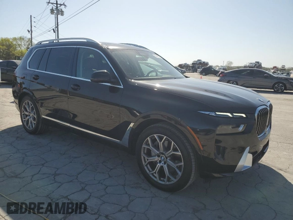 2024 BMW X7 xDrive40i with VIN 5UX23EM02R9V74498, listed as a Copart auction lot 52440245 with 9,613 mi miles and Salvage Title. Bid and sale history available at carsss.com. Image 4.