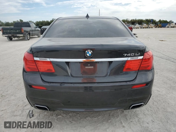 2011 BMW 7 Series 740Li with VIN WBAKB4C53BC574284, listed as a Copart auction lot 86628084 with 77,760 mi miles and Salvage title. Bid and sale history available at DreamBid. Image 6.