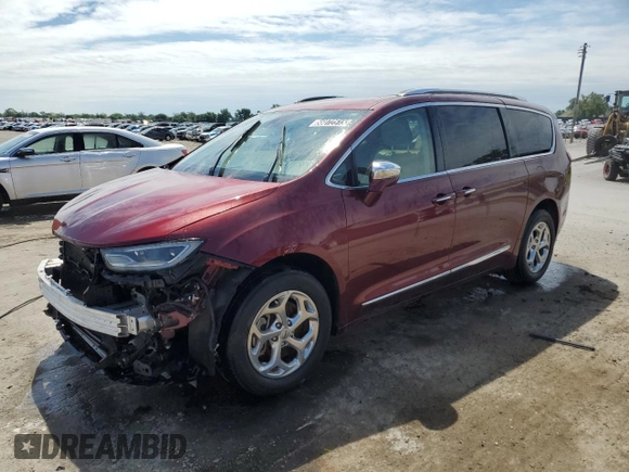 2021 Chrysler Pacifica Limited with VIN 2C4RC3GG2MR590636, listed as a Copart auction lot 56072515 with 87,040 mi miles and Clean title. Bid and sale history available at DreamBid. Image 1.