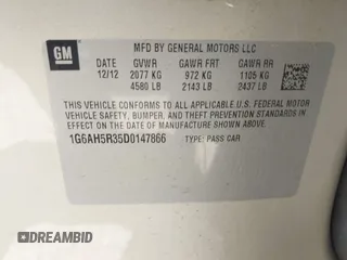 2013 Cadillac ATS Luxury z VIN 1G6AH5R35D0147866, wystawiony jako IAAI lot #42328457 z przebiegiem 142 197 mil mil oraz . Historia ofert i sprzedaży dostępna na DreamBid. Obrazek 9.