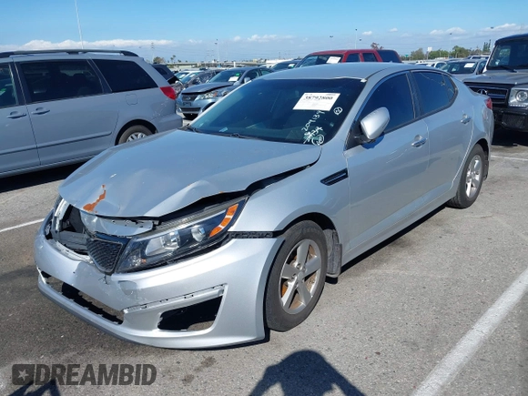 2015 Kia Optima LX with VIN 5XXGM4A77FG431285, listed as a IAAI auction lot 38792800 with 99,378 mi miles and . Bid and sale history available at DreamBid. Image 2.