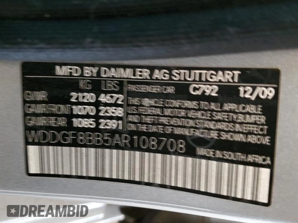 2010 Mercedes-Benz C 300 Sport with VIN WDDGF8BB5AR108708, listed as a Copart auction lot 55313985 with 84,945 mi miles and Clean Title. Bid and sale history available at carsss.com. Image 12.