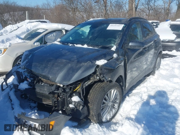 2019 Hyundai Kona SEL with VIN KM8K2CAA0KU370674, listed as a IAAI auction lot 41237427 with 59,586 mi miles and . Bid and sale history available at DreamBid. Image 17.
