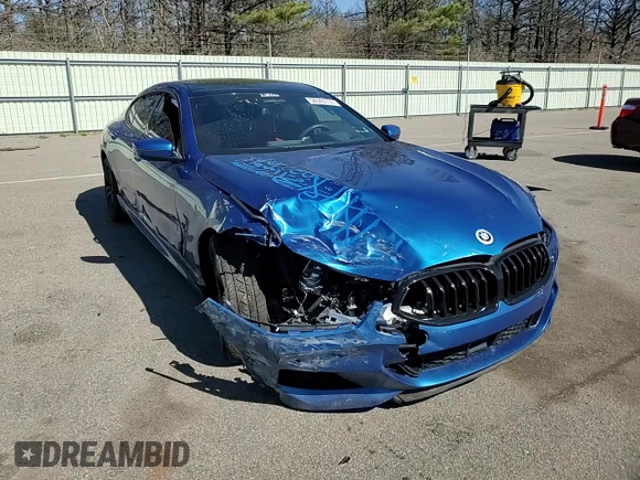 2020 BMW 8 Series M850i with VIN WBAGV8C0XLCE55564, listed as a Copart auction lot 54543135 with 45,704 mi miles and Salvage title. Bid and sale history available at DreamBid. Image 13.
