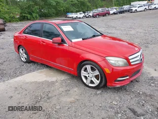 2011 Mercedes-Benz C with VIN WDDGF5EB0BR135875, listed as a IAAI auction lot 41883958 with 135,210 mi miles. Bid and sale history available at carsss.com. Image 1.