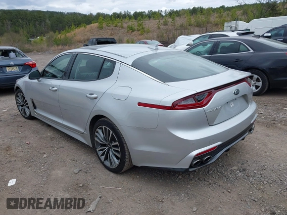 2018 Kia Stinger Premium with VIN KNAE25LA2J6036690, listed as a IAAI auction lot 41838574 with 113,109 mi miles. Bid and sale history available at carsss.com. Image 3.