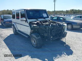 2015 Mercedes-Benz G-Class G 63 AMG with VIN WDCYC7DF0FX231296, listed as a IAAI auction lot 41810368 with 92,158 mi miles. Bid and sale history available at carsss.com. Image 1.