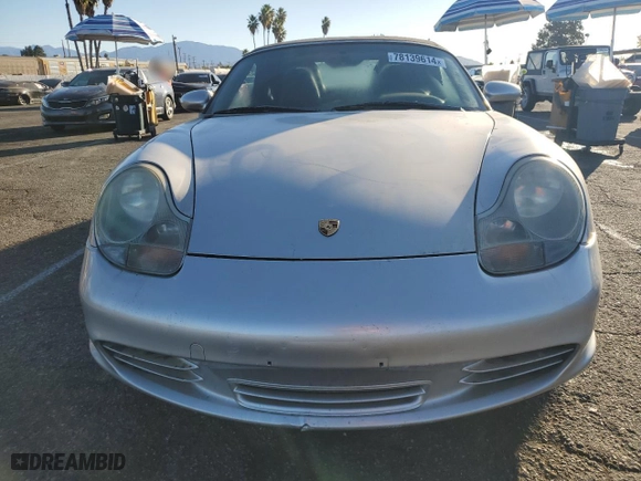 2003 Porsche Boxster S with VIN WP0CB29843U662463, listed as a Copart auction lot 78139614 with 102,109 mi miles and Salvage Title. Bid and sale history available at carsss.com. Image 5.