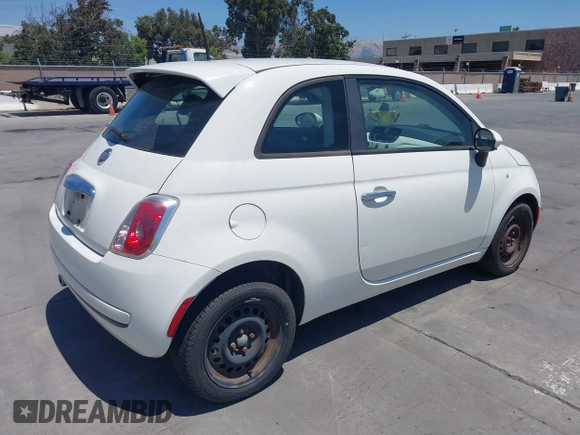 2013 FIAT 500 Pop with VIN 3C3CFFAR8DT646458, listed as a IAAI auction lot 42676797 with 110,148 mi miles and . Bid and sale history available at DreamBid. Image 4.