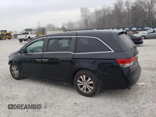 2014 Honda Odyssey EX-L with VIN 5FNRL5H65EB061079, listed as a Copart auction lot 48259855 with 126,498 mi miles and Salvage Title. Bid and sale history available at DreamBid. Image 2.
