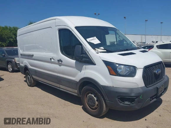 2021 Ford Transit Cargo with VIN 1FTBR1C8XMKA64837, listed as a IAAI auction lot 42008582 with 74,562 mi miles and . Bid and sale history available at DreamBid. Image 1.