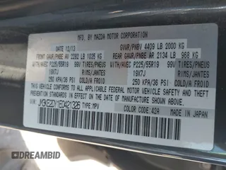 2014 Mazda CX-5 Grand Touring with VIN JM3KE2DY1E0421326, listed as a IAAI auction lot 41330794 with 127,589 mi miles. Bid and sale history available at carsss.com. Image 9.