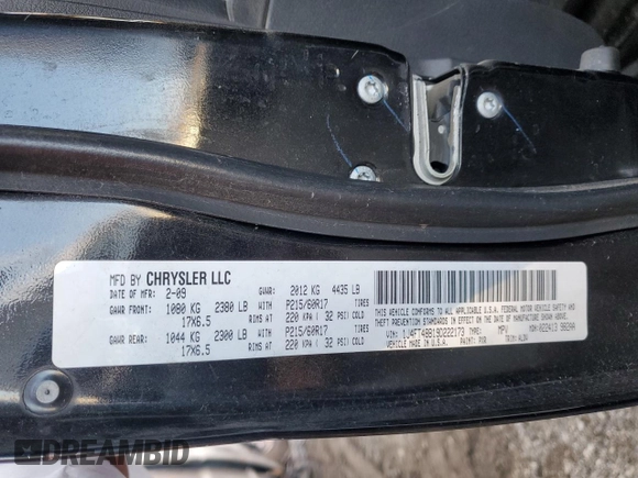 2009 Jeep Patriot Limited with VIN 1J4FT48B19D222173, listed as a Copart auction lot 77677224 with Not provided miles and Salvage title. Bid and sale history available at DreamBid. Image 14.