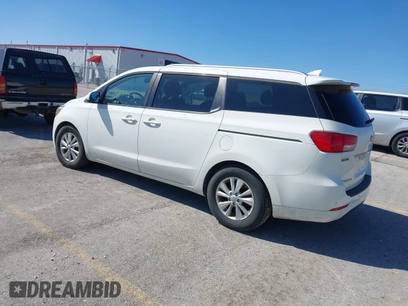 2017 Kia Sedona LX with VIN KNDMB5C18H6310158, listed as a IAAI auction lot 41808613 with 169,383 mi miles. Bid and sale history available at carsss.com. Image 3.