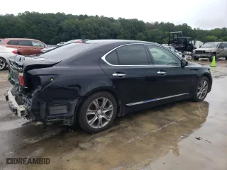 2008 Lexus LS 460 with VIN JTHBL46F285071040, listed as a Copart auction lot 64237634 with 129,550 mi miles and Salvage Title. Bid and sale history available at carsss.com. Image 3.