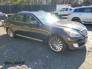 2014 Hyundai Equus Signature with VIN KMHGH4JH9EU083832, listed as a Copart auction lot 50416535 with 92,508 mi miles and Salvage Title. Bid and sale history available at DreamBid. Image 4.