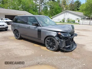 2018 Land Rover Range Rover HSE z VIN SALGS2SV1JA397462, wystawiony jako IAAI lot #42166558 z przebiegiem 55 421 mil mil oraz . Historia ofert i sprzedaży dostępna na DreamBid. Obrazek 1.
