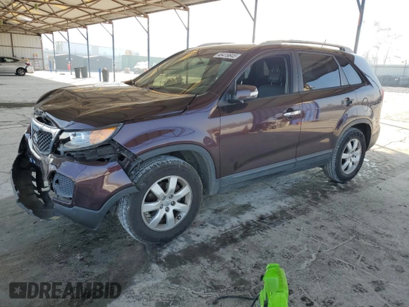 2013 Kia Sorento LX with VIN 5XYKT4A25DG389418, listed as a Copart auction lot 46418645 with 150,584 mi miles and Salvage Title. Bid and sale history available at carsss.com. Image 1.