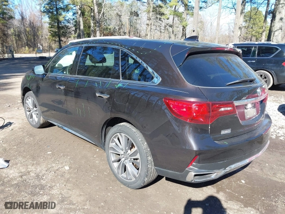 2017 Acura MDX w/Technology Pkg with VIN 5FRYD4H51HB006562, listed as a IAAI auction lot 41656371 with 64,142 mi miles. Bid and sale history available at carsss.com. Image 3.