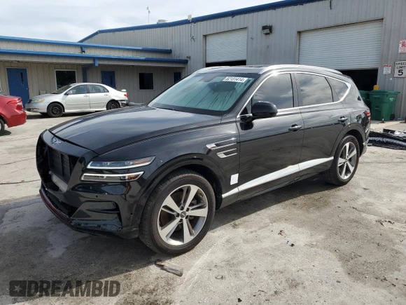 2021 Genesis GV80 with VIN KMUHB4SB1MU062943, listed as a Copart auction lot 82131414 with 36,805 mi miles and Non repairable. Bid and sale history available at DreamBid. Image 1.