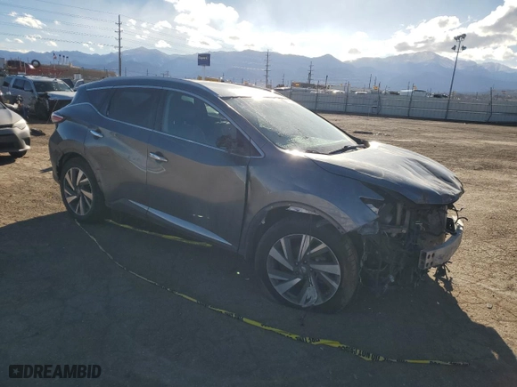 2015 Nissan Murano Platinum with VIN 5N1AZ2MH2FN203789, listed as a Copart auction lot 48182705 with 0 mi miles and Salvage Title. Bid and sale history available at carsss.com. Image 4.