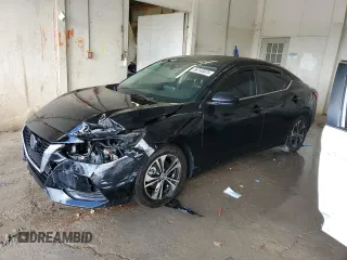 2021 Nissan Sentra SV with VIN 3N1AB8CV4MY255060, listed as a Copart auction lot 56743025 with 77,570 mi miles and Salvage title. Bid and sale history available at DreamBid. Image 1.