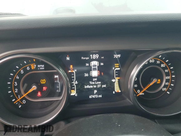 2021 Jeep Gladiator Sport S с VIN 1C6JJTAG1ML562354, выставлен на аукционе Copart как лот 54850185 с пробегом 67 473 миль миль и На запчасти • Non repairable. История ставок и продаж доступна на DreamBid. Изображение 9.