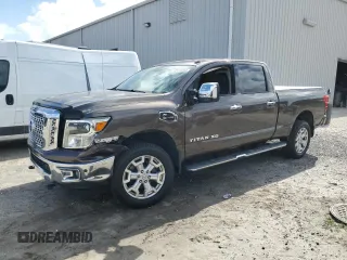 2017 Nissan Titan SL z VIN 1N6BA1F20HN506881, wystawiony jako Copart lot #78470344 z przebiegiem 58 814 mil mil oraz Szkoda całkowita • Salvage title. Historia ofert i sprzedaży dostępna na DreamBid. Obrazek 1.