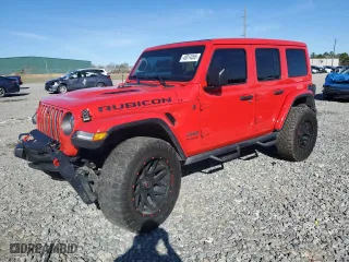 2021 Jeep Wrangler Unlimited Rubicon with VIN 1C4JJXFM4MW564340, listed as a Copart auction lot 48014065 with 62,005 mi miles and Salvage Title. Bid and sale history available at carsss.com. Image 1.