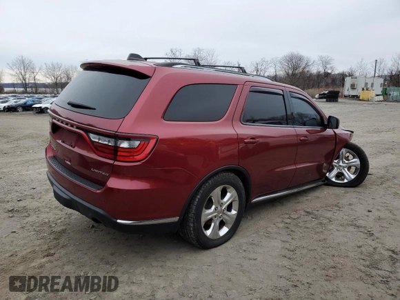 2015 Dodge Durango Limited with VIN 1C4RDJDG5FC843725, listed as a Copart auction lot 87300144 with 123,782 mi miles and Non Repairable. Bid and sale history available at carsss.com. Image 3.
