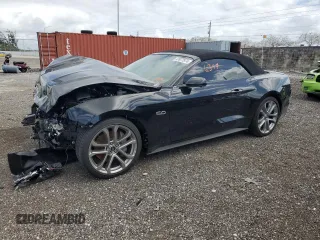 2023 Ford Mustang GT Premium with VIN 1FATP8FF2P5113423, listed as a Copart auction lot 47677974 with 6,347 mi miles and Salvage Title. Bid and sale history available at carsss.com. Image 1.
