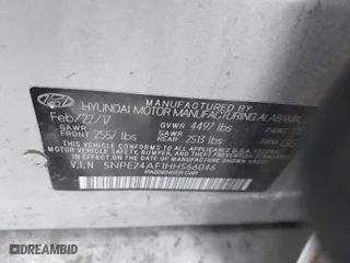 2017 Hyundai Sonata SE with VIN 5NPE24AF1HH566046, listed as a IAAI auction lot 41244847 with 1 mi miles. Bid and sale history available at carsss.com. Image 9.