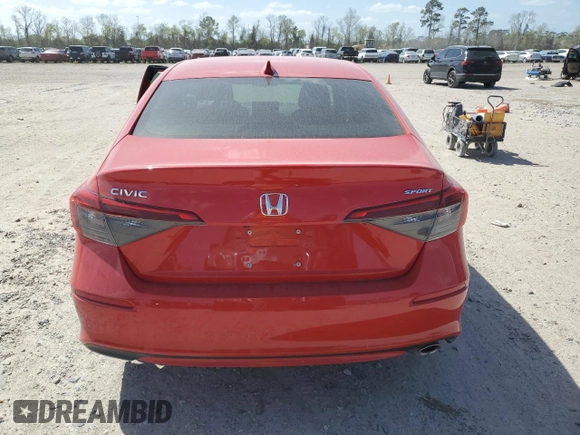 2024 Honda Civic Sedan Sport with VIN 2HGFE2F57RH515372, listed as a Copart auction lot 49588695 with 11,537 mi miles and Salvage Title. Bid and sale history available at carsss.com. Image 6.