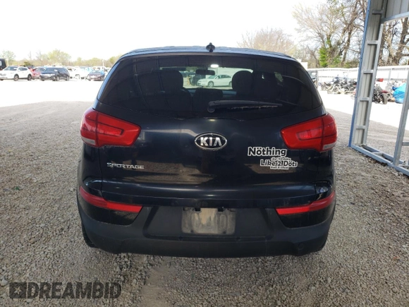 2016 Kia Sportage LX with VIN KNDPBCAC8G7826583, listed as a Copart auction lot 52430045 with 77,223 mi miles and Salvage Title. Bid and sale history available at carsss.com. Image 6.