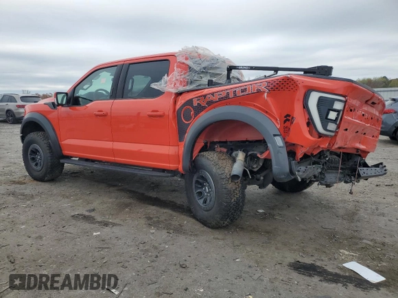 2023 Ford F-150 Raptor with VIN 1FTFW1RG4PFB17389, listed as a Copart auction lot 51703635 with 19,772 mi miles and Salvage Title. Bid and sale history available at DreamBid. Image 2.