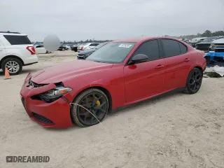 2020 Alfa Romeo Giulia with VIN ZARFAMAN8L7636546, listed as a Copart auction lot 45238295 with NaN miles and Salvage Title. Bid and sale history available at carsss.com. Image 1.