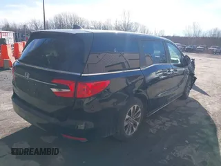 2024 Honda Odyssey EX-L with VIN 5FNRL6H68RB018609, listed as a IAAI auction lot 41660751 with 15,439 mi miles and . Bid and sale history available at DreamBid. Image 4.