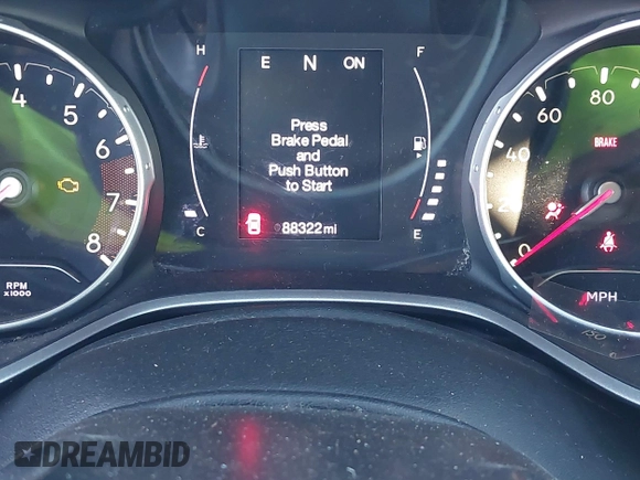 2018 Jeep Compass Latitude with VIN 3C4NJCBB1JT467953, listed as a IAAI auction lot 41254646 with 88,322 mi miles. Bid and sale history available at carsss.com. Image 7.