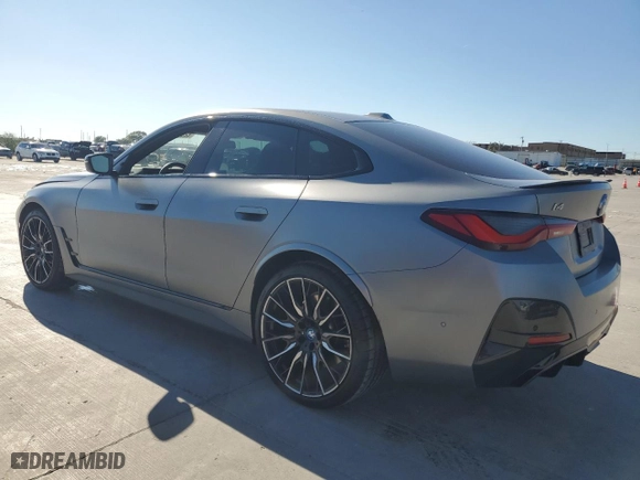 2024 BMW i4 M50 with VIN WBY33AW00RFS33614, listed as a Copart auction lot 82587584 with 4,213 mi miles and Salvage Title. Bid and sale history available at carsss.com. Image 2.