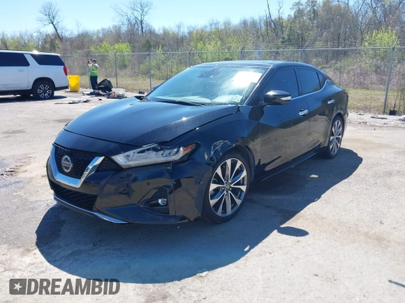2020 Nissan Maxima Platinum with VIN 1N4AA6FV6LC385046, listed as a IAAI auction lot 41784021 with 82,440 mi miles and . Bid and sale history available at DreamBid. Image 2.
