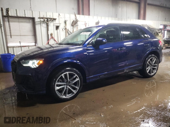 2022 Audi Q3 S line Premium Plus с VIN WA1EECF38N1037304, выставлен на аукционе Copart как лот 85457614 с пробегом 29 472 миль миль и Списание • Salvage title. История ставок и продаж доступна на DreamBid. Изображение 1.