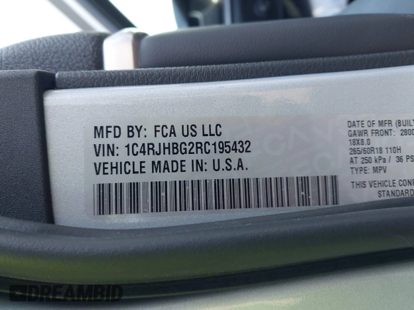 2024 Jeep Grand Cherokee Limited with VIN 1C4RJHBG2RC195432, listed as a IAAI auction lot 41625448 with 6,291 mi miles and . Bid and sale history available at DreamBid. Image 9.
