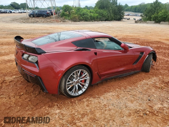 2015 Chevrolet Corvette Z06 3LZ with VIN 1G1YU2D63F5603319, listed as a Copart auction lot 58867005 with 25,385 mi miles and Salvage title. Bid and sale history available at DreamBid. Image 3.