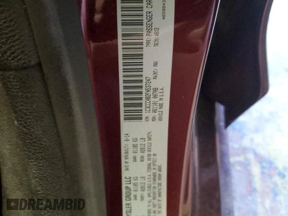 2015 Chrysler 200 Limited with VIN 1C3CCCAB2FN537247, listed as a Copart auction lot 41832895 with 115,632 mi miles and Salvage Title. Bid and sale history available at DreamBid. Image 12.